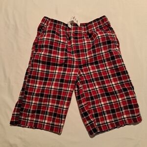 Gymboree boys 10/12 plaid pull on shorts